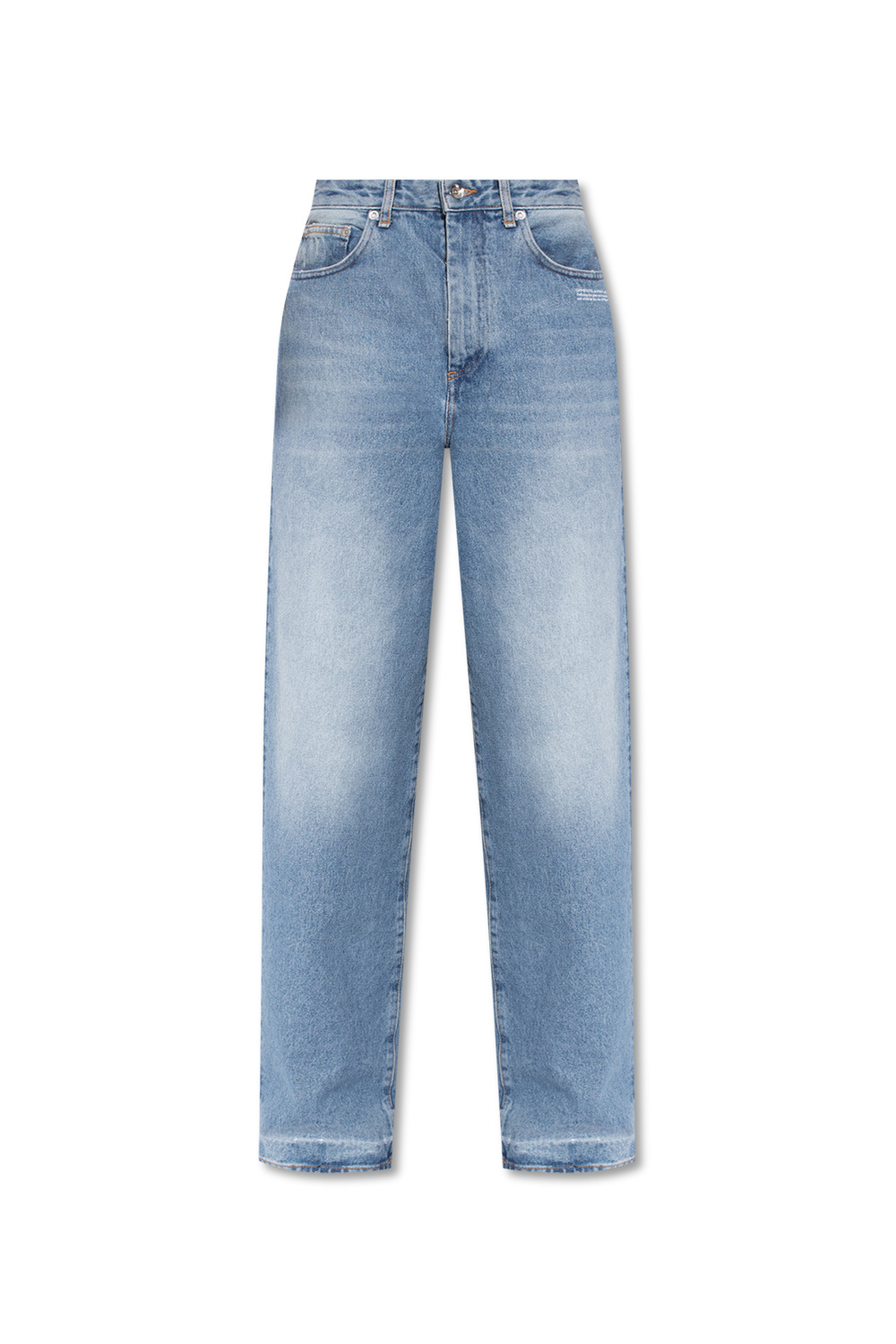 Floral straight-leg pants - Blue Baggy jeans Off - White